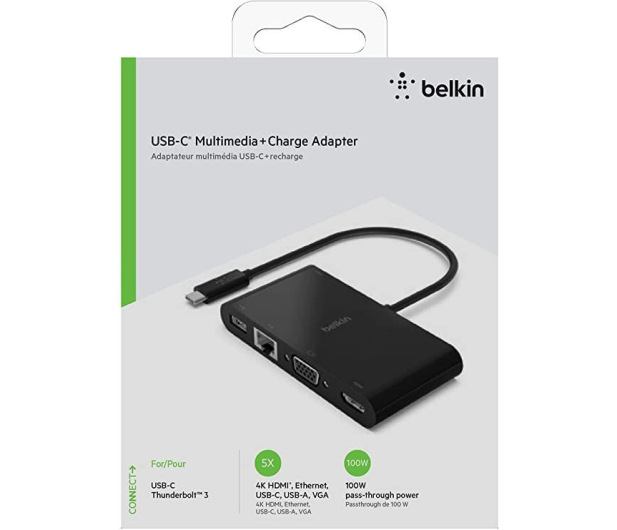 Belkin USB-C - HDMI, RJ-45, USB-A, D-SUB - 1121661 - zdjęcie 2